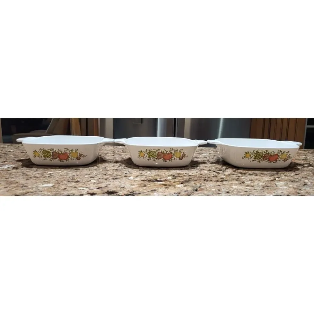 Corning Ware Spice Of Life Petite Pans P-41-B 1 3/4 Cup (Set Of 3) Vintage